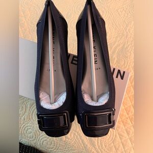 Anne Klein Women's Navy Buckle Flats